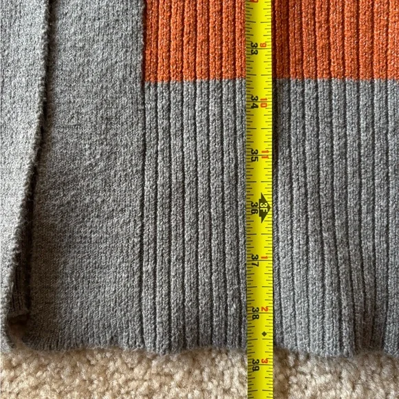 Colorblock Long Cardigan Sweater S - Picture 9 of 9